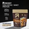 Ascent Plant Protein Powder, Iced Coffee 1 lb & Creatine Monohydrate Powder, Unflavored 45 Servings view 2
