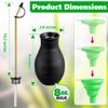 2 Pack Diatomaceous Earth Powder Duster, 8OZ Garden Powder Applicator Dispenser with Long Metal Tube, Bulb Duster Sprayer for Home Organic Gardening Agricultural Supply(Black) view 3