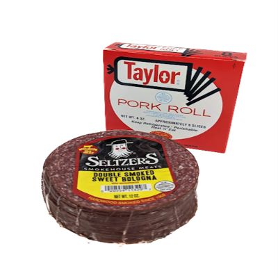 Generic Seltzer's Double Smoked Sweet Lebanon Bologna 12 Oz (pack of 2) and Taylor Pork Roll 6 Oz (pack of 2)