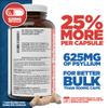 Yerba Prima Psyllium Husks Caps, 625 mg, 400 Capsules (Pack of 2) - Natural Fiber for Men and Women - Regularity Support Supplement view 2