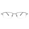 LAMBBAA Blue Light Reading Glasses for Women Men Classic Anti Blue Ray Computer Eyeglasses Fashion Metal Half Frame Clear Lens Eyewear(black,+3.75Magnification) view 1