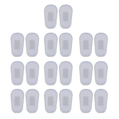 DGFJY 10 Pairs Push-in Eyeglass Nose Pads Soft Silicone Air Cushion Glasses Replacement Nosepad Anti-Slip Nose Bridge Pads Kit Anti-Slip Air Chamber, Big