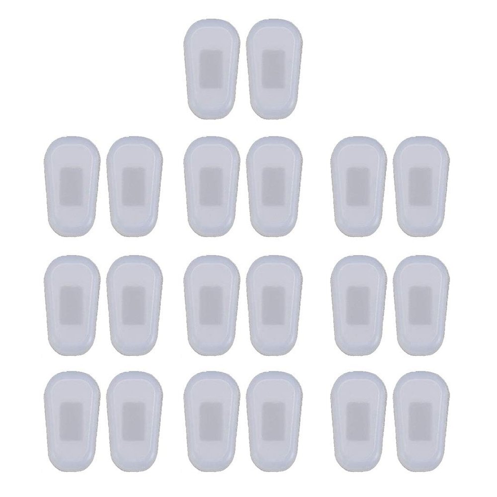 DGFJY 10 Pairs Push-in Eyeglass Nose Pads Soft Silicone Air Cushion Glasses Replacement Nosepad Anti-Slip Nose Bridge Pads Kit Anti-Slip Air Chamber, Big