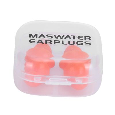 Swimming Earplugs, Ear Plugs for Sleeping Reusable Ear Plugs Waterproof Silicone Earplugs Noise Reduction for Swimming, Snorkeling, Showering, Surfing and Bathing(Orange)