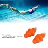 Swimming Earplugs, Ear Plugs for Sleeping Reusable Ear Plugs Waterproof Silicone Earplugs Noise Reduction for Swimming, Snorkeling, Showering, Surfing and Bathing(Orange) view 2