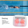 Swimming Earplugs, Ear Plugs for Sleeping Reusable Ear Plugs Waterproof Silicone Earplugs Noise Reduction for Swimming, Snorkeling, Showering, Surfing and Bathing(Orange) view 3