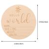 Vaguelly 5pcs Wooden Birth Announcement Sign for Newborns Safe Smooth Surface Name Plaque for Hospital Nursery Shower for Recording Arrival Details view 3
