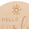 Vaguelly 5pcs Wooden Birth Announcement Sign for Newborns Safe Smooth Surface Name Plaque for Hospital Nursery Shower for Recording Arrival Details view 4