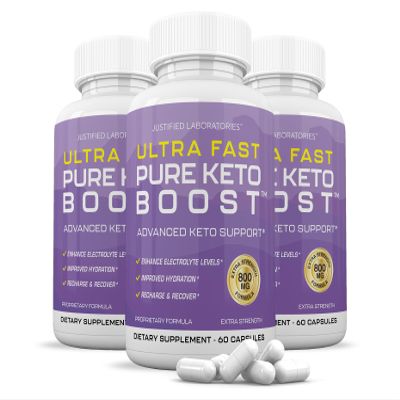 (3 Pack) Ultra Fast Pure Keto Boost Pills 1275MG New & Improved Formula Contains Apple Cider Vinegar Extra Virgin Olive Oil Powder Green Tea Leaf 180 Capsules