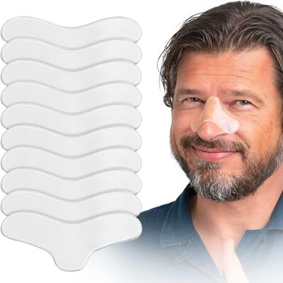 Anchy 10 Pack Nose Pads for CPAP mask - Clear Silicone Gel - Comfortable & Reusable Mask Cushions for Sleep Apnea Therapy - Accessories for CPAP - Nasal Bridge Protection