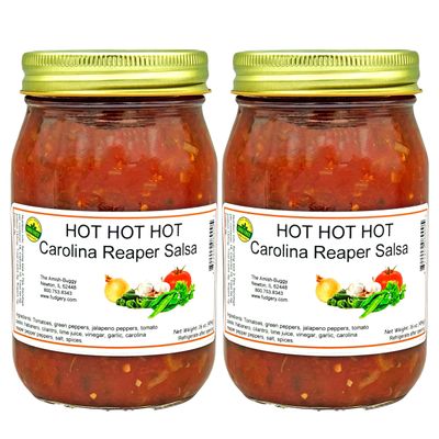 Arndts Fudgery Amish Made Salsa 2-16 oz. Jars (Carolina Reaper X-Hot)