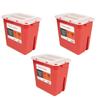 AmeriCan Goods 3/Pk Biohazard Sharps Container 2 Gallon Professional Medical Durable Sharps Waste Bag Needle and Syringe Disposal view 1
