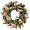 Northlight Artificial Mixed Floral and Greenery Spring Wreath, 13", Purple view 1