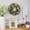 Northlight Artificial Mixed Floral and Greenery Spring Wreath, 13", Purple view 2