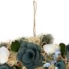 Northlight Floral Starfish and Seashells Artificial Wreath, 12", Blue view 3