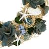 Northlight Floral Starfish and Seashells Artificial Wreath, 12", Blue view 4