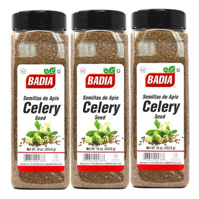 Badia Whole Celery Seed, 16 oz - Palatize Pack of 3