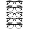 OPULIZE KAT Reading Glasses for Women Men, Cat-Eye Framewith Spring Hinges, Black +1.50 (Pack of 5) view 1