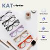 OPULIZE KAT Reading Glasses for Women Men, Cat-Eye Framewith Spring Hinges, Black +1.50 (Pack of 5) view 4