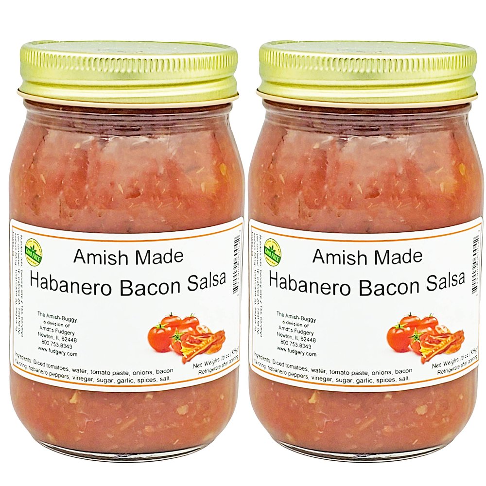 Arndts Fudgery Amish Made Salsa 2-16 oz. Jars (Bacon Habanero)