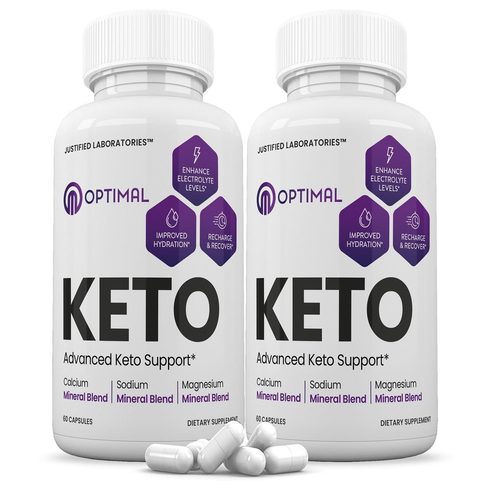 (2 Pack) Optimal Keto Pills 1275MG New & Improved Formula Contains Apple Cider Vinegar Extra Virgin Olive Oil Powder Green Tea Leaf 120 Capsules