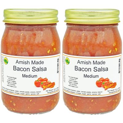 Arndts Fudgery Amish Made Salsa 2-16 oz. Jars (Bacon Medium)