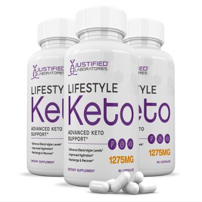 (3 Pack) Lifestyle Keto Pills 1275MG New & Improved Formula Contains Apple Cider Vinegar Extra Virgin Olive Oil Powder Green Tea Leaf 180 Capsules