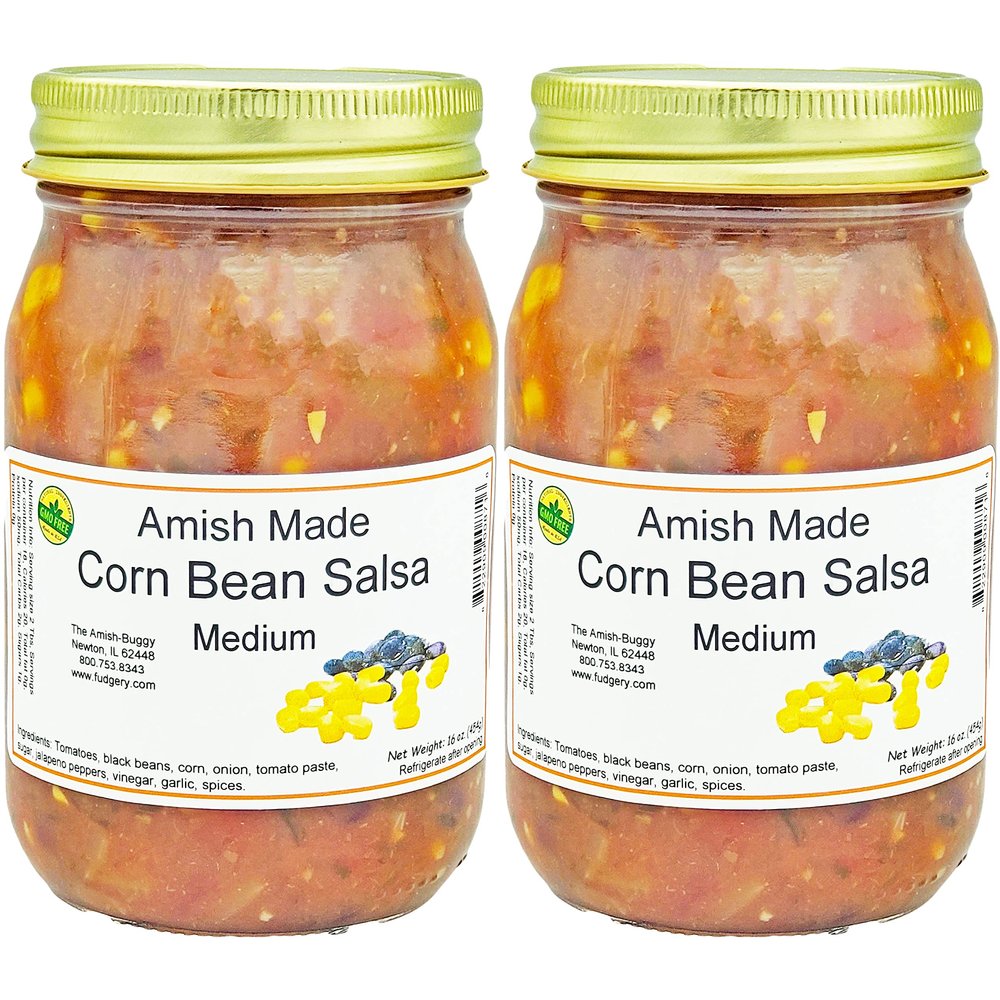 Arndts Fudgery Amish Made Salsa 2-16 oz. Jars (Corn/Bean Medium)