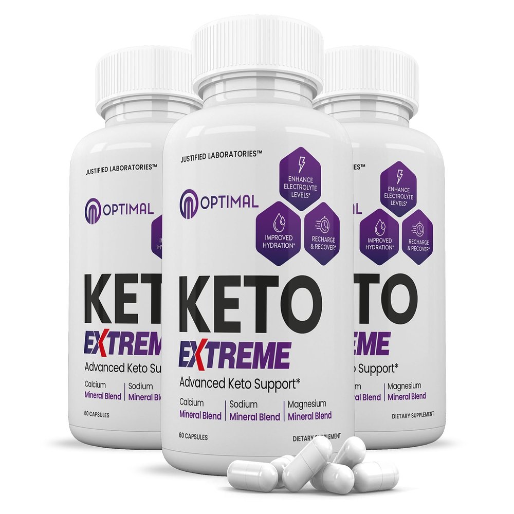 (3 Pack) Optimal Keto Extreme Pills 1675MG New & Improved Formula Contains Apple Cider Vinegar Extra Virgin Olive Oil Powder Green Tea Leaf 180 Capsules