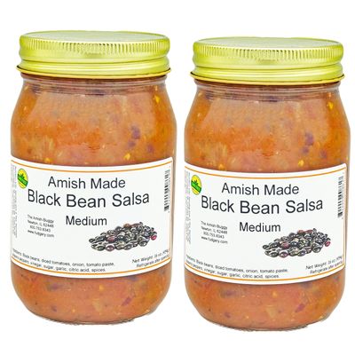 Arndts Fudgery Amish Made Salsa 2-16 oz. Jars (Black Bean Medium)