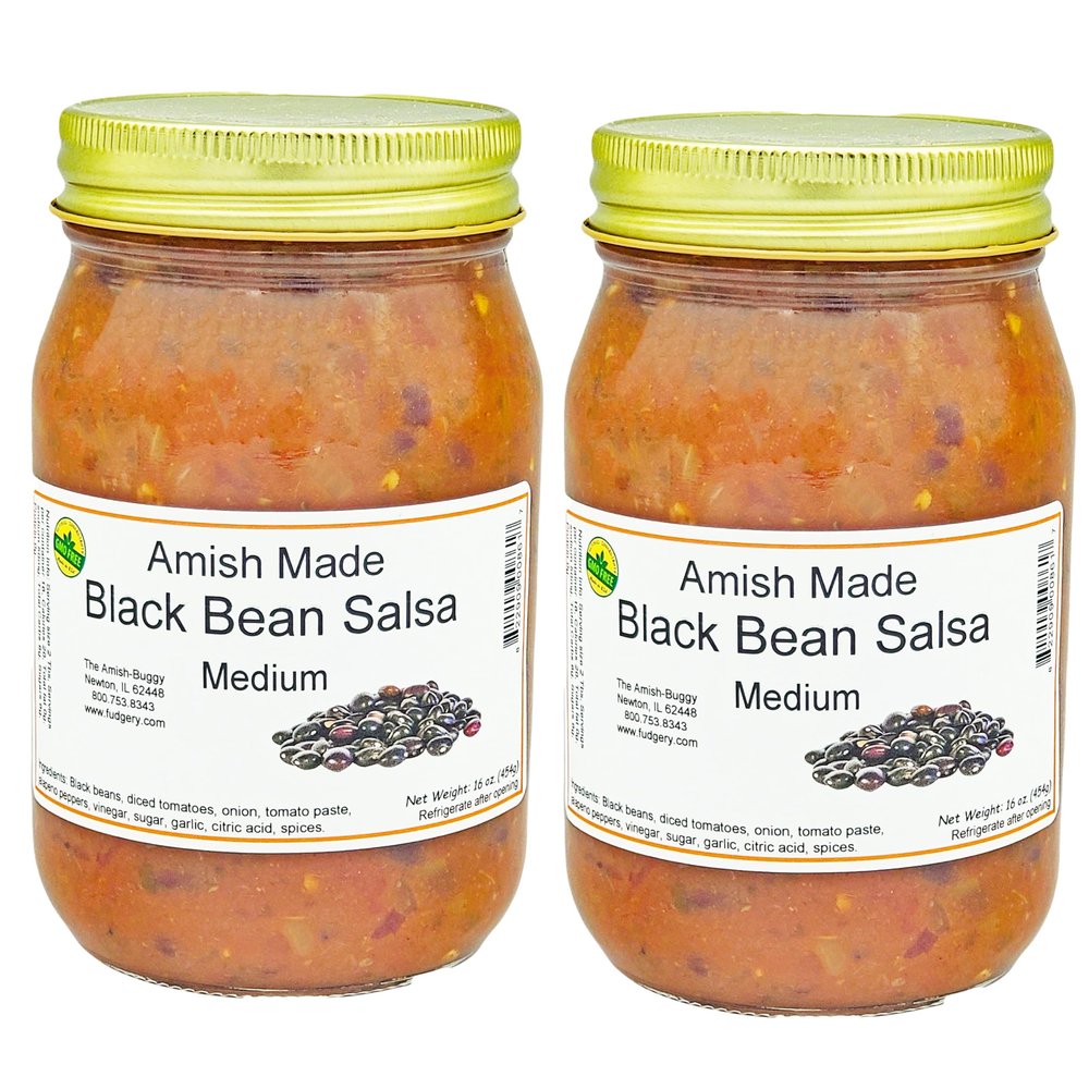Arndts Fudgery Amish Made Salsa 2-16 oz. Jars (Black Bean Medium)