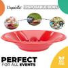Exquisite Party Solids 12 Oz Red Plastic Bowls Disposable Bowls for Hot Food Soup 100 Pcs - For Soup, Salad, Cereal, Desserts & Party Supplies view 2