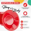 Exquisite Party Solids 12 Oz Red Plastic Bowls Disposable Bowls for Hot Food Soup 100 Pcs - For Soup, Salad, Cereal, Desserts & Party Supplies view 4