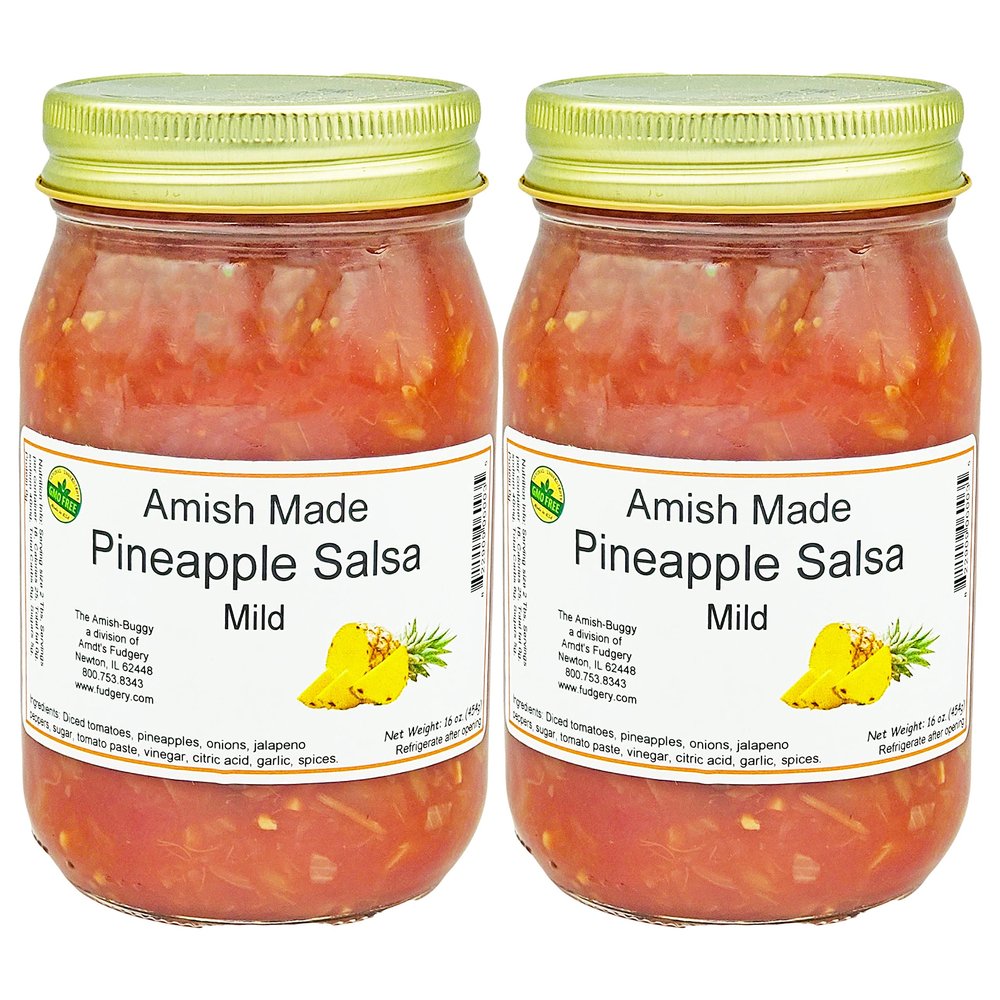 Arndts Fudgery Amish Made Salsa 2-16 oz. Jars (Mild Pineapple)