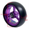 Set of Wheelchair Casters Wheels in 4"x1.40 and 5"x1.40" With Rim Color Options (Purple Rim/Black Tire, 5"x1.40") view 2