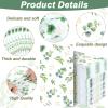 gisgfim 100Pcs Greenery Paper Napkins Eucalyptus Leaf Guest Towel Towel Sage Green Leaves Disposable Hand Napkins for Bathroom Home Woodland Dinner Party Bridal Baby Shower Decorative Towels view 3