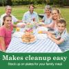 100% Compostable Paper Plates, 500 Pack 10 Inch 3 Compartment Disposable Plates, Eco-Friendly Heavy Duty Biodegradable Plates for Picnics, Dinner, Birthday Party, Camping, BBQ view 4