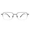 LAMBBAA Blue Light Reading Glasses for Women Men Classic Anti Blue Ray Computer Eyeglasses Fashion Metal Half Frame Clear Lens Eyewear(black,+1.25Magnification) view 1