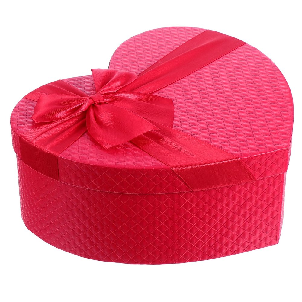 Amosfun Wedding Packing Box Heart Shaped Storage Container 9X7X3.5 Inches Red Paper Box for Wedding Party Favors Candy and Birthday Presents