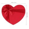Amosfun Wedding Packing Box Heart Shaped Storage Container 9X7X3.5 Inches Red Paper Box for Wedding Party Favors Candy and Birthday Presents view 2