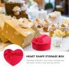 Amosfun Wedding Packing Box Heart Shaped Storage Container 9X7X3.5 Inches Red Paper Box for Wedding Party Favors Candy and Birthday Presents view 3