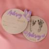Personalized Butterfly 3D Name Sign for Hospital,Custom Wooden Baby Name Announcement Sign And Footprint Sign for Photo Prop Baby Shower Nursery Gift view 3