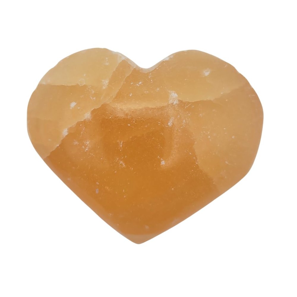 Crystal Joys Orange Selenite Hearts 2.5"
