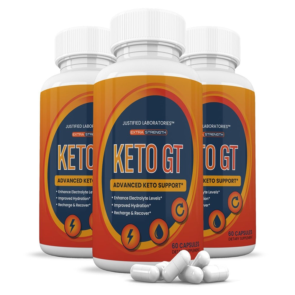 Justified Laboratories (3 Pack Keto GT Keto Pills 1275MG New & Improved Formula Contains Apple Cider Vinegar Extra Virgin Olive Oil Powder Green Tea Leaf 180 Capsules