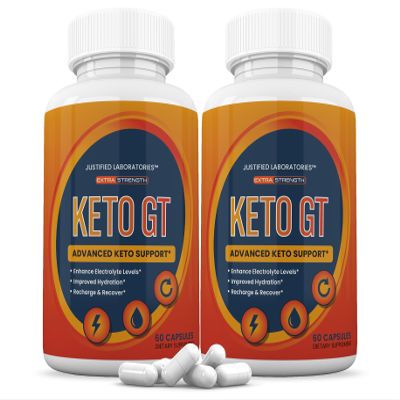 (2 Pack) Keto GT Keto Pills 1275MG New & Improved Formula Contains Apple Cider Vinegar Extra Virgin Olive Oil Powder Green Tea Leaf 120 Capsules