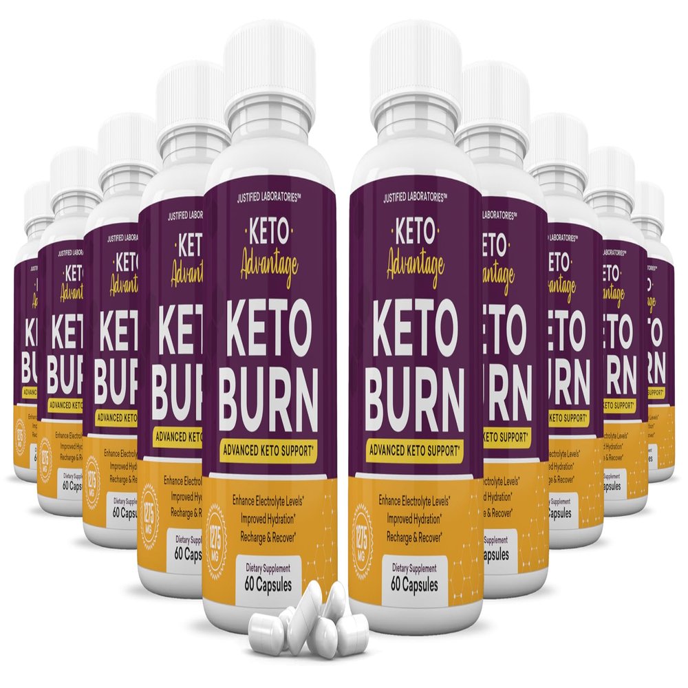 (10 Pack) Keto Advantage Keto Burn Pills 1275MG New & Improved Formula Contains Apple Cider Vinegar Extra Virgin Olive Oil Powder Green Tea Leaf 600 Capsules