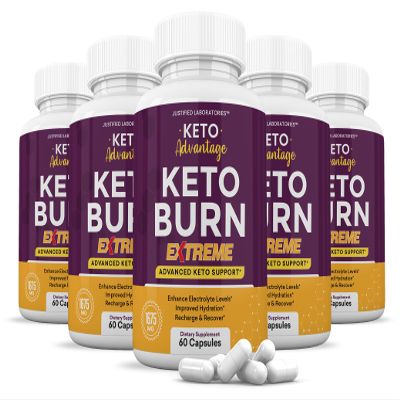 (5 Pack) Keto Advantage Keto Burn Extreme Pills 1675MG New & Improved Formula Contains Apple Cider Vinegar Extra Virgin Olive Oil Powder Green Tea Leaf 300 Capsules