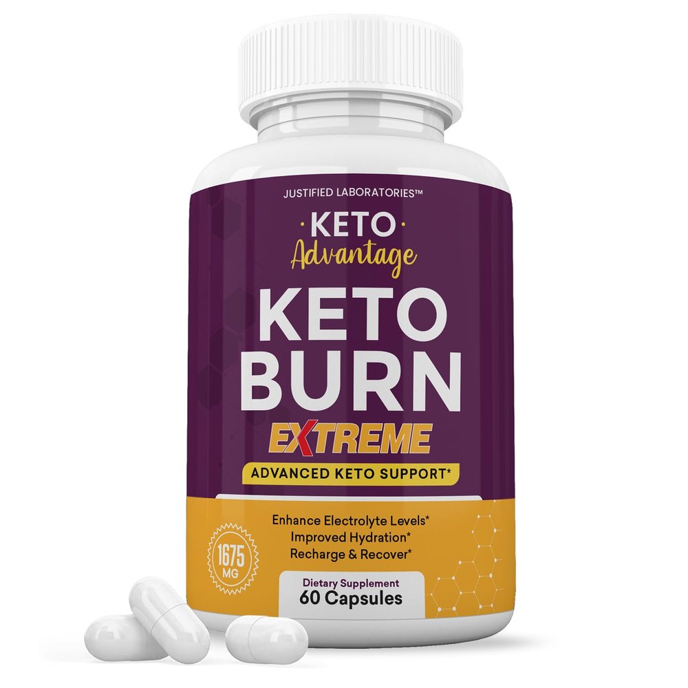 Keto Advantage Keto Burn Extreme Pills 1675MG New & Improved Formula Contains Apple Cider Vinegar Extra Virgin Olive Oil Powder Green Tea Leaf 60 Capsules