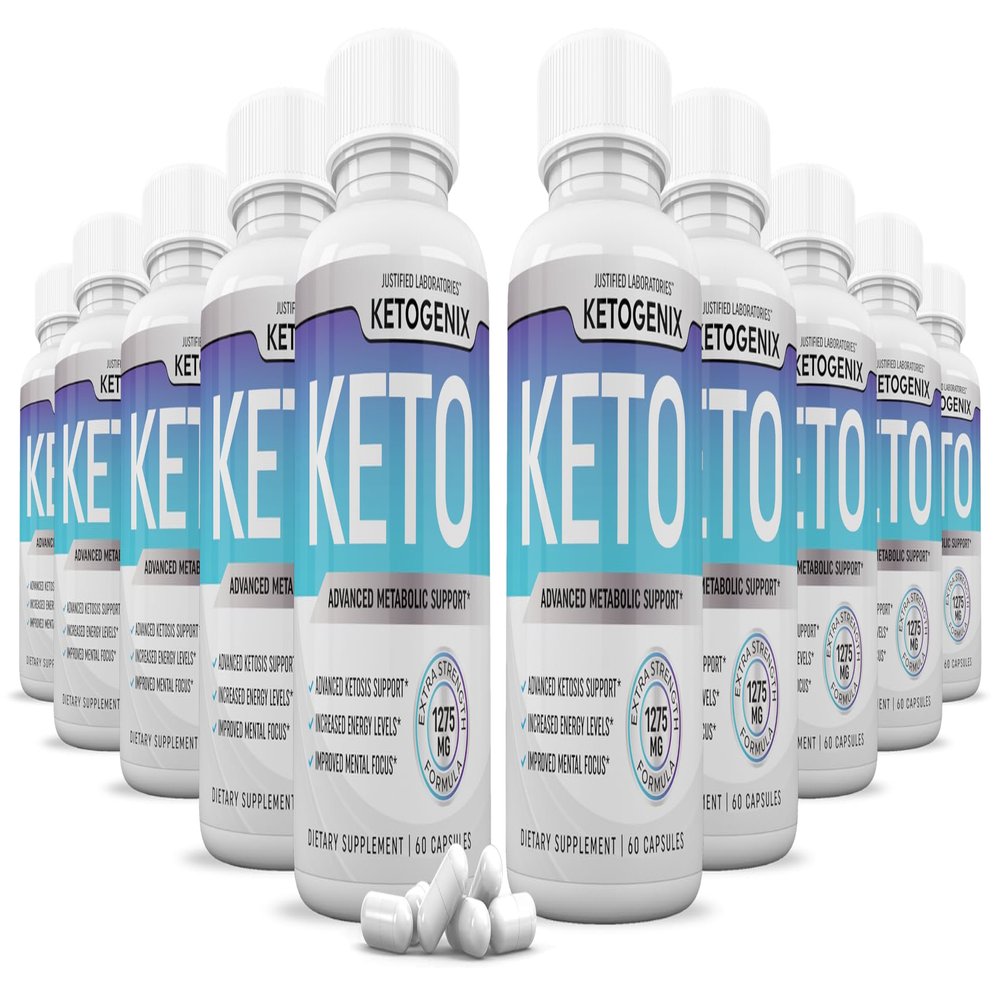 (10 Pack) Ketogenix Keto Pills 1275MG New & Improved Formula Contains Apple Cider Vinegar Extra Virgin Olive Oil Powder Green Tea Leaf 600 Capsules