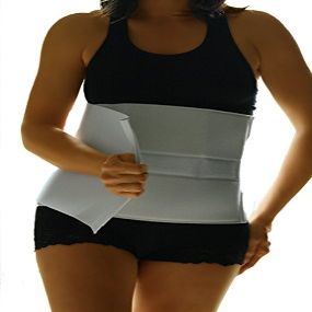 Alpha Medical Abdominal Binder for Men and Women | Postpartum Wrap | Stomach Support | Surgical Binder | Hernia Support Abdominal Binder | Post Surgery Stomach Wrap| Bariatric | Tummy Tuck | L0625 (10" High ; 38"-50" Around Waist)